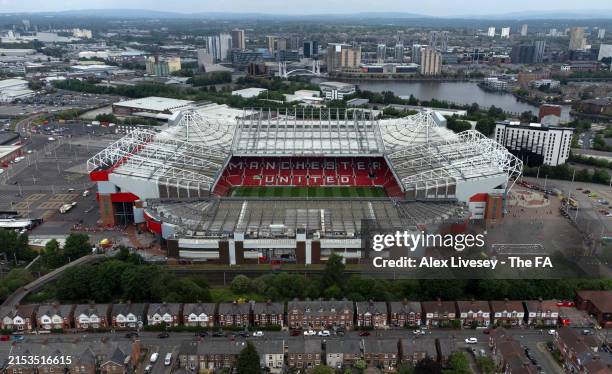 General view of Old Trafford is seen ahead o the Barclays Women´s Super League match between Manchester United and Chelsea FC at Old Trafford on May...