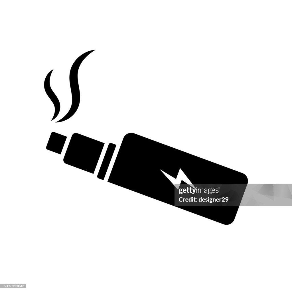 Electronic Cigarette Icon Vector Design.