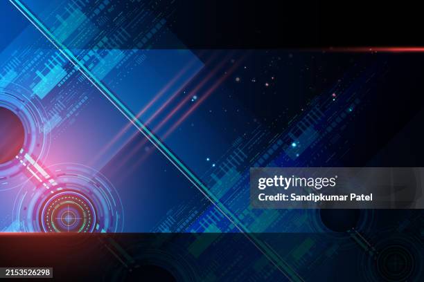 circle digital tech design concept background - digital viewfinder stock illustrations
