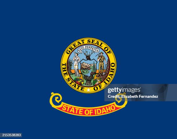 flag of idaho - idaho stock-fotos und bilder