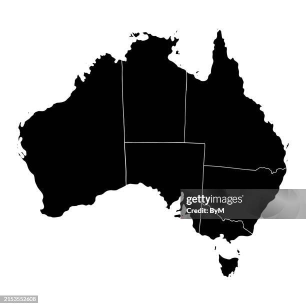 australia map - australia map vector stock illustrations