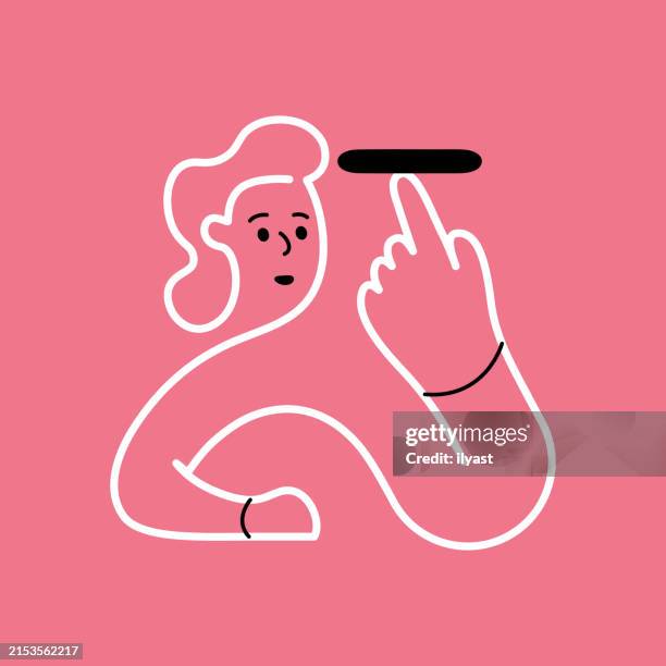 continuous editable line character with balance - compatibility stock illustrations