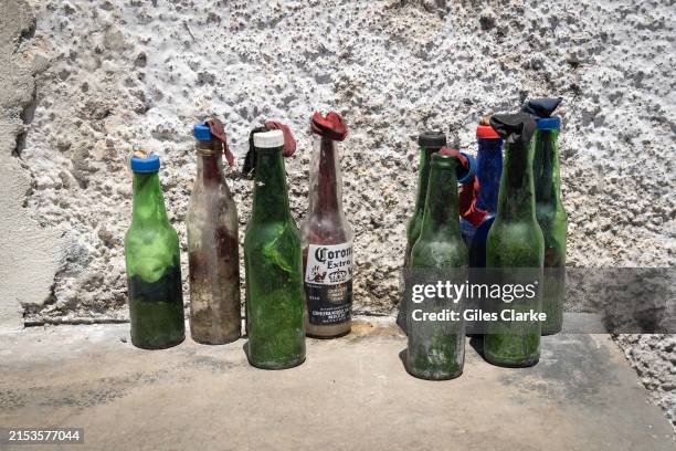 Molotov cocktails prepared for use in the Delmas 6 neighborhood on May 9, 2024 in Port-au-Prince, Haiti. According to UN estimates, gangs control 80%...