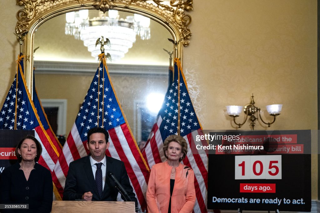 Senate Democrats Hold News Conference To Discuss Border Act
