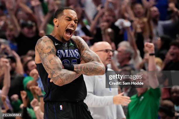 Washington of the Dallas Mavericks reacts during the fourth quarter against the Oklahoma City Thunder in Game Six of the Western Conference Second...