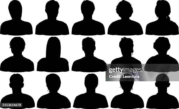 bildbanksillustrationer, clip art samt tecknat material och ikoner med head silhouettes - en människa