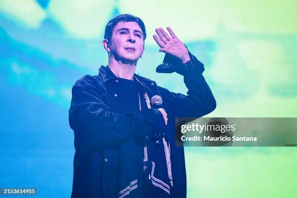 Marc Almond of Soft Cell performs live on stage during the C6 Fest at Parque Ibirapuera on May 18, 2024 in Sao Paulo, Brazil.