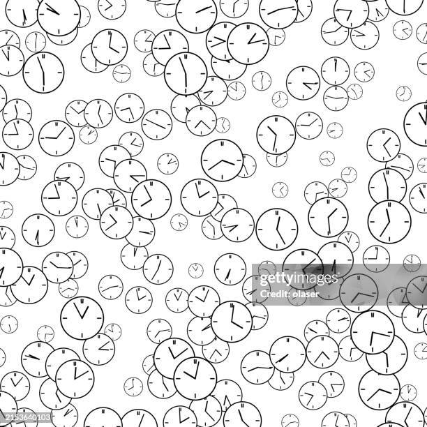 clocks in clock cloud - noon com stock illustrations