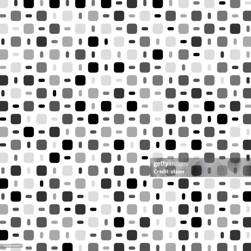Pattern Gray Scale Grayscale Grid Pattern Of Ovals And Squares High-Res Vector Graphic ...