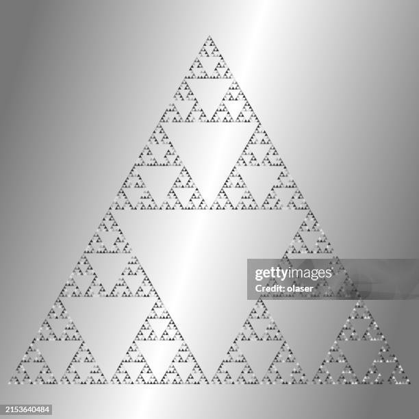 8 Level Triangle Eight Level Sierpinski Triangle Fractal High-Res Vector Graphic - Getty ...