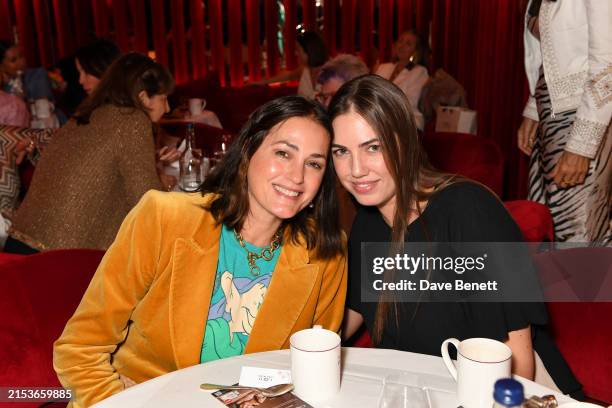 Yasmin Le Bon and Amber Le Bon attend the launch of Gold Collagen & Yasmin Le Bon's new Forte Ageless liquid supplement at Langan's on May 23, 2024...