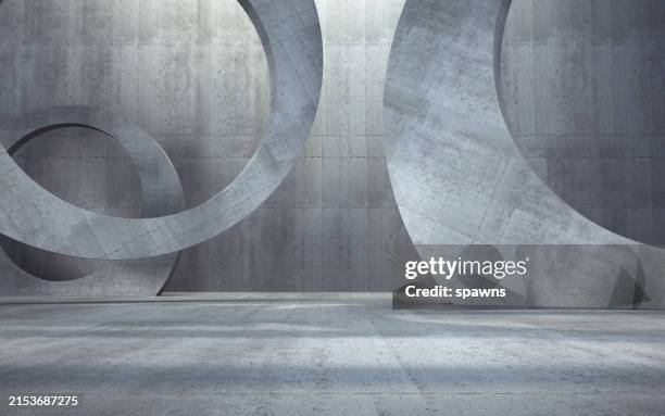 new generation abstract empty building structure made of gray concrete - locais geográficos imagens e fotografias de stock