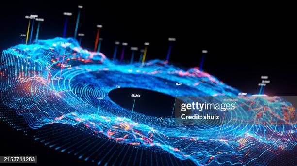 abstract data flow background - spettro luminoso foto e immagini stock