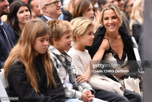 Spanish actress Elsa Pataky and children India Rose, Sasha and Tristan attend Chris Hemsworth's Walk of Fame ceremony in Hollywood, California, May...