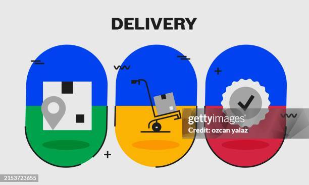 delivery vector design concept. global multisphere ready-to-use template. web banner, website header, magazine, mobile application etc. modern design. - lorry driver stock illustrations