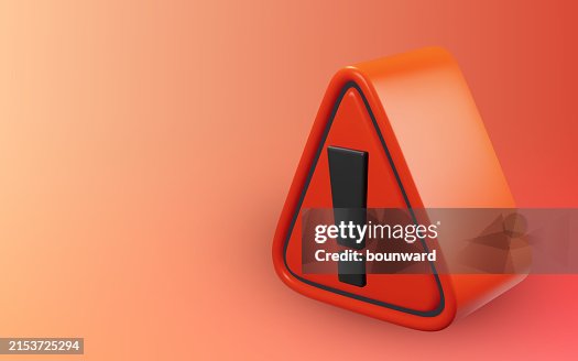 3d Realistic Warning Sign. Vector 3d Realistic Warning Sign. Vector