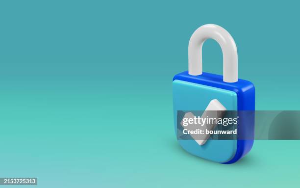 ilustraciones, imágenes clip art, dibujos animados e iconos de stock de candado azul realista 3d sobre fondo azul. vector - caja fuerte objeto de seguridad