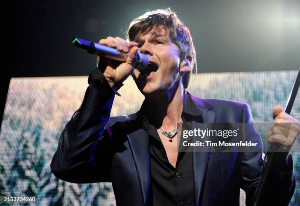 Morten Harket of A-Ha performs the final US date of the bands Farewell Tour at Club Nokia on May 16, 2010 in Los Angeles, California.