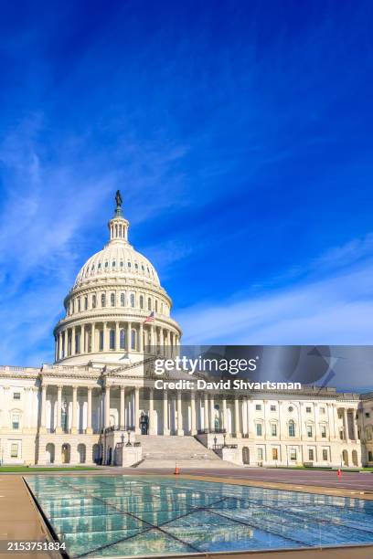 the east side of the us capitol building in the early morning, washington dc, usa. - relativo a andrea palladio imagens e fotografias de stock
