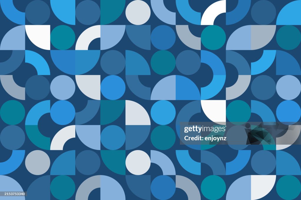 Seamless Blue Retro Pattern Background Wallpaper High-Res Vector ...