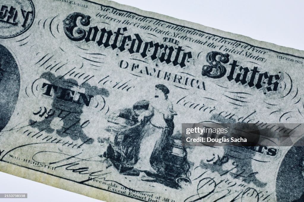 Confederate banknote type currency