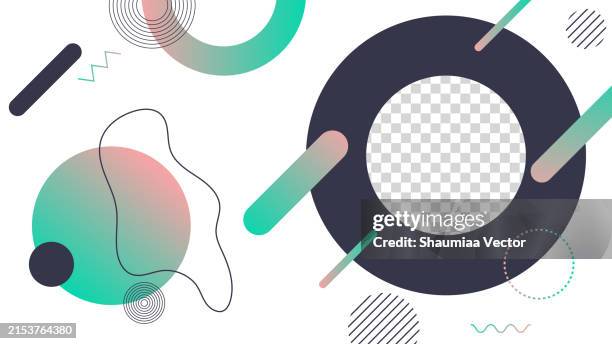 modern multicolored gradient geometric circle shape design element on white abstract business background vector design. futuristic modern backdrop design for business, presentation, ads, banner, website, landing page, wallpaper screen and more - webinar background stock illustrations