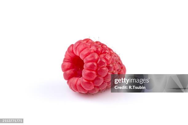 raspberry isolated on white background - raspberry isolated stock pictures, royalty-free photos & images