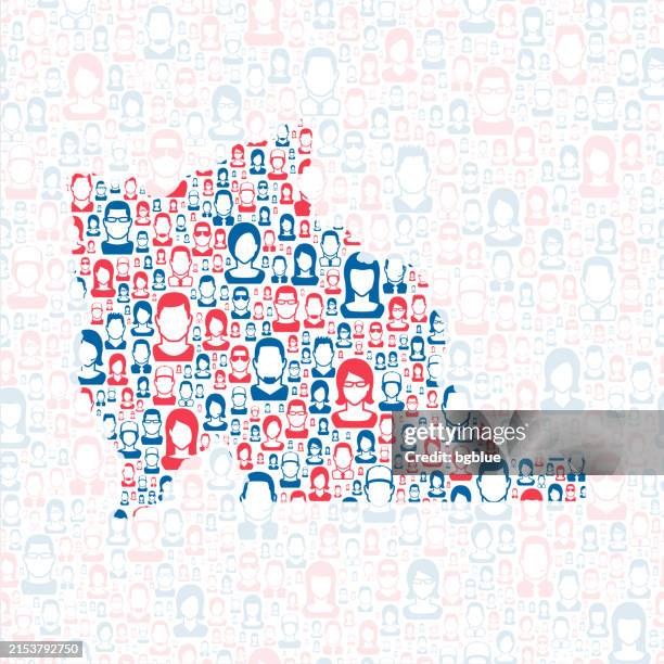 utah county, utah. map with blue and red people - provo utah neighborhood stock illustrations
