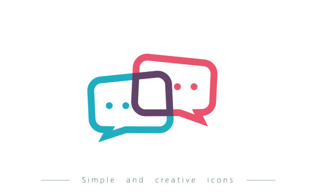 online chat bubble - communication stock illustrations
