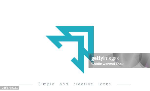 the direction of the triangle - move forward logo stock illustrations