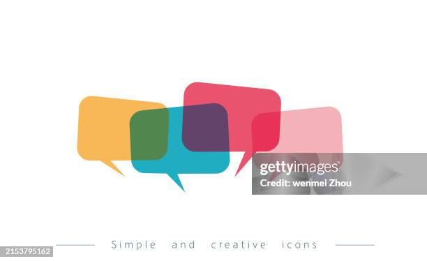 ilustraciones, imágenes clip art, dibujos animados e iconos de stock de varios cuadros de diálogo juntos - globo de texto