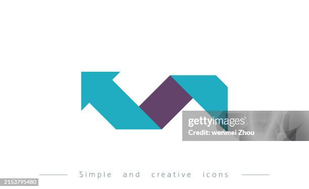 ilustraciones, imágenes clip art, dibujos animados e iconos de stock de logotipo de flecha simple - ir marcha atrás