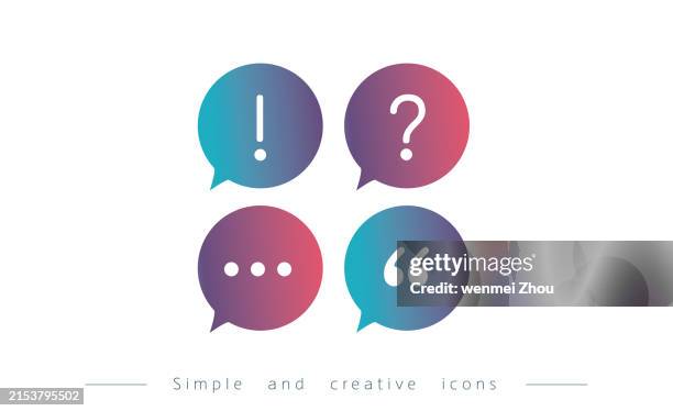 stockillustraties, clipart, cartoons en iconen met speech bubble - exclamation point logo