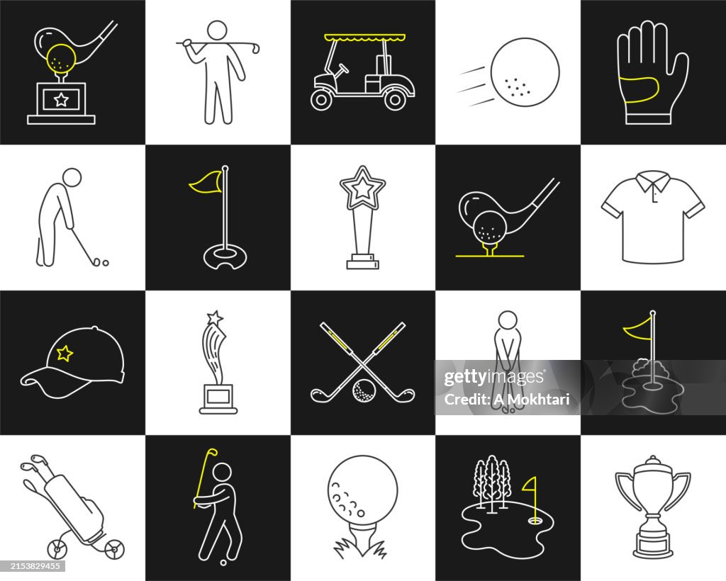 Golf icon set.