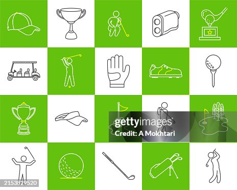 Golf icon set. Golf icon set.