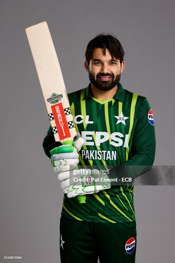 Muhammad Rizwan of Pakistan poses for a portrait at Headingley on May ...