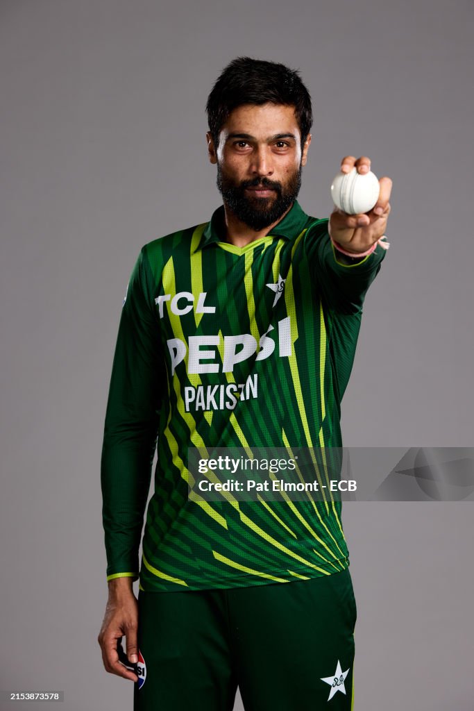 Pakistan Raz Muhammad Muhammad Amir of Pakistan poses for a portrait at Headingley on May ...