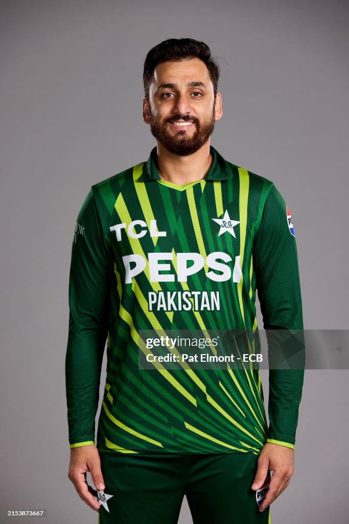 Salman Ali Agha of Pakistan poses for a portrait at Headingley on May ...