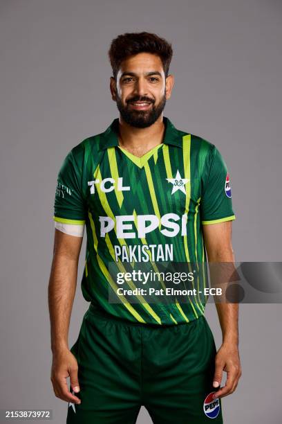 Pakistan Rauf Haris Rauf of Pakistan poses for a portrait at Headingley on May 20 ...