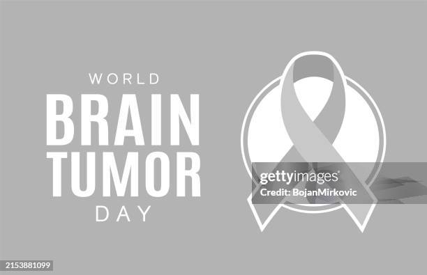 illustrations, cliparts, dessins animés et icônes de carte de la journée mondiale des tumeurs cérébrales. vecteur - cancer du cerveau