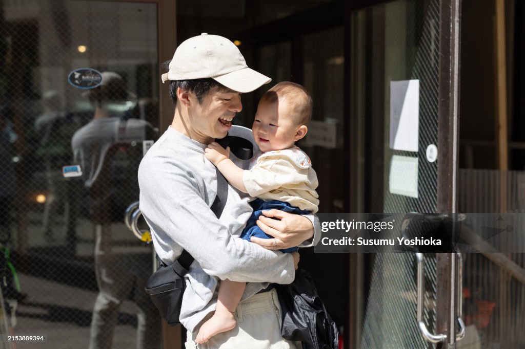 Father and baby.
