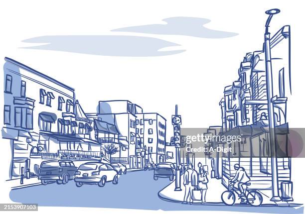 illustrazioni stock, clip art, cartoni animati e icone di tendenza di busking o dining blues - semaforo per i pedoni