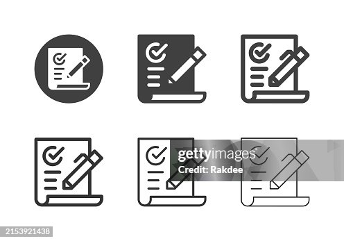 Document Checking Form Icons - Multi Series Document Checking Form Icons - Multi Series