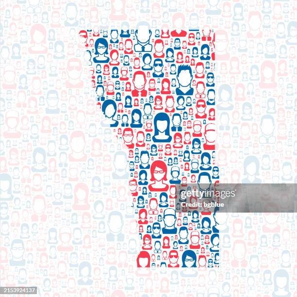 wilkin county, minnesota. map with blue and red people - breckenridge stock illustrations
