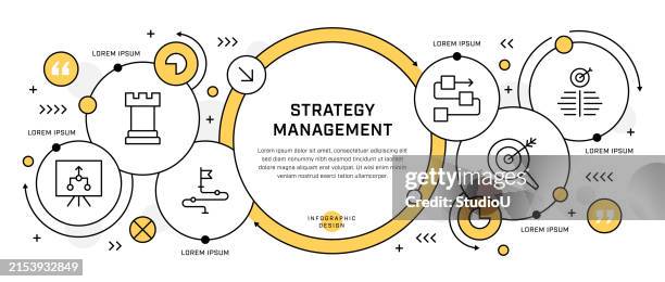 strategy management infographic design - household income infographic stock illustrations