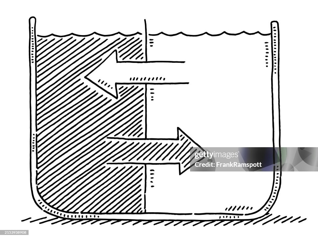 Fluids Draws Science Physics Mixing Fluids Experiment Drawing High-Res Vector Graphic ...