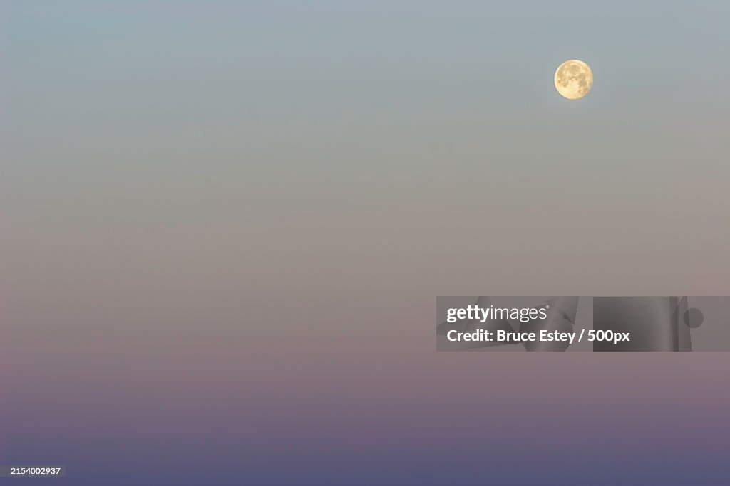Low angle view of moon in sky,Scottsdale,Arizona,United States,USA