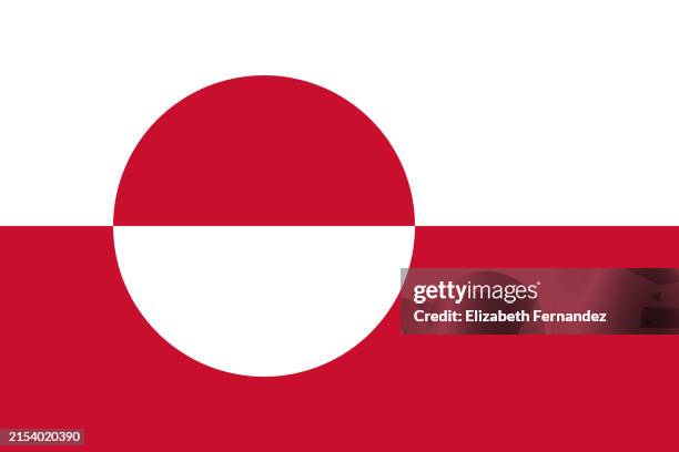 flag of greenland - groenlandia bandera fotografías e imágenes de stock