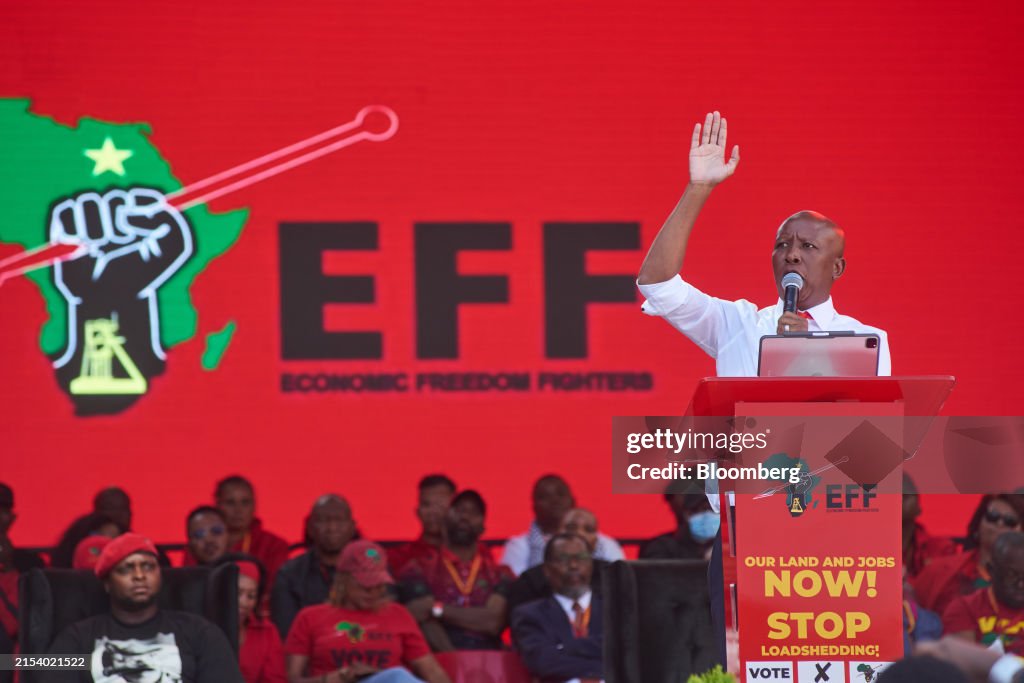 Eff Rally Today Julius Malema, leader of the Economic Freedom Fighters , during a ...