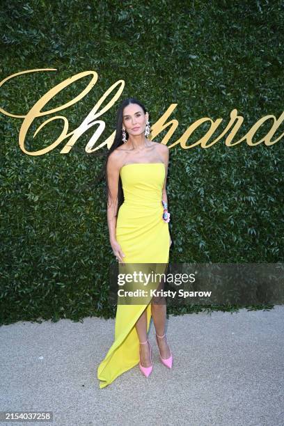 Demi Moore attends the Chopard “Once Upon A Time” evening at the 77th annual Cannes Film Festival at Hotel du Cap-Eden-Roc on May 21, 2024 in Cap...